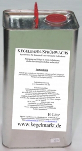 Sprühwachs f. Kunststoff/Holz Kegelbahn  10 Liter
