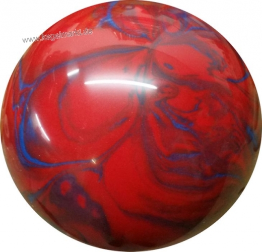 Kegelkugel Lochkugel 160mm blau/rot marmoriert Typ Winner