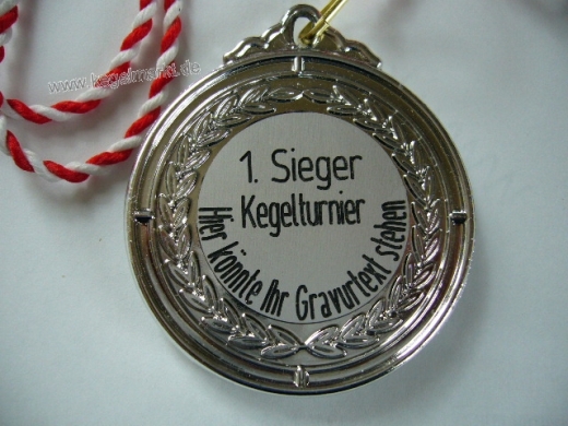 Medallienhalter silber mit Kordel