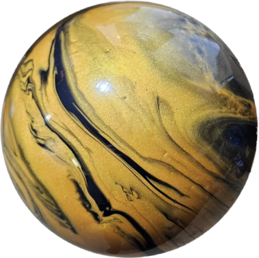 Kegelkugel Vollkugel 160mm gold/schwarz marmoriert Typ Winner