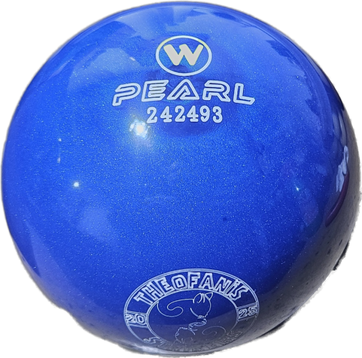 Kegelkugel Vollkugel 160mm mit Gravurfehler Pearl blau