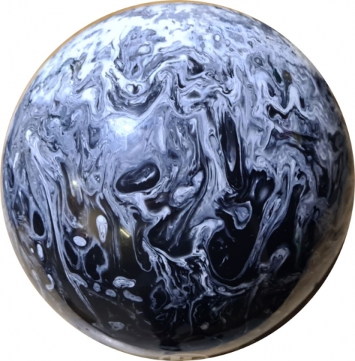 Kegelkugel Vollkugel 160mm schwarz/weiß marmoriert Typ Winner