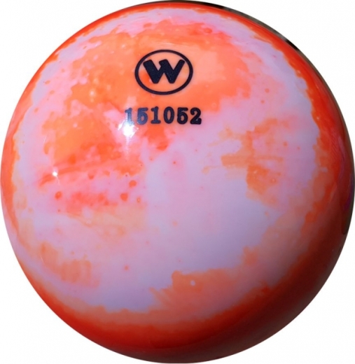 Kegelkugel Vollkugel 160mm weiß/orange marmoriert Typ Winner