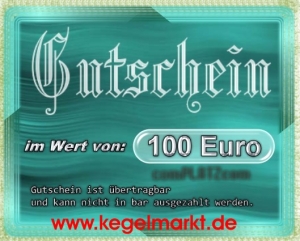 Gutschein  Wert 100 EURO