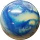 Kegelkugel Lochkugel 160mm blau/weiß marmoriert Typ Winner