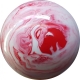 Kegelkugel Vollkugel 160mm rot/weiss marmoriert Typ Winner