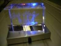 Glaskristall Kegelmotiv inkl. LED Sockel