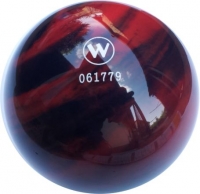 Kegelkugel Vollkugel 150mm rot/schwarz marmoriert Typ Winner