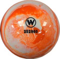 Kegelkugel Vollkugel 160mm weiß/orange marmoriert Typ Winner Kegelkugel Vollkugel 160mm weiß/orange marmoriert Typ Winner