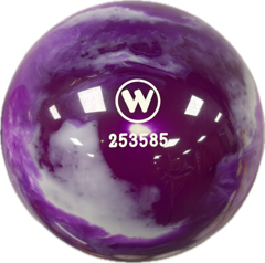 Kegelkugel Vollkugel 160mm violettl/weiß marmoriert Typ Winner Kegelkugel Vollkugel 160mm violettl/weiß marmoriert Typ Winner