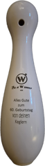 Holzkernkegel inklusive Gravurtext wie abgebildet